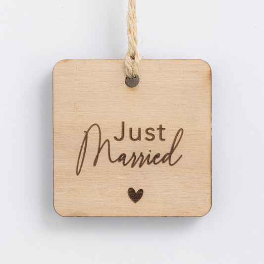 Bloemenkaartje "Just Married"